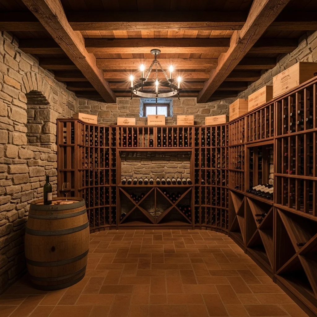 The-Classic-Rustic-Stone-and-Wood-Cellar