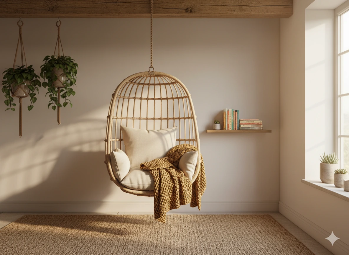 The Hanging Chair Reading Nook