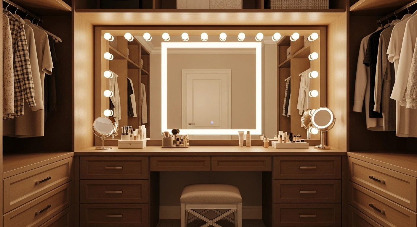 The Integrated Vanity and Dressing Room Closet