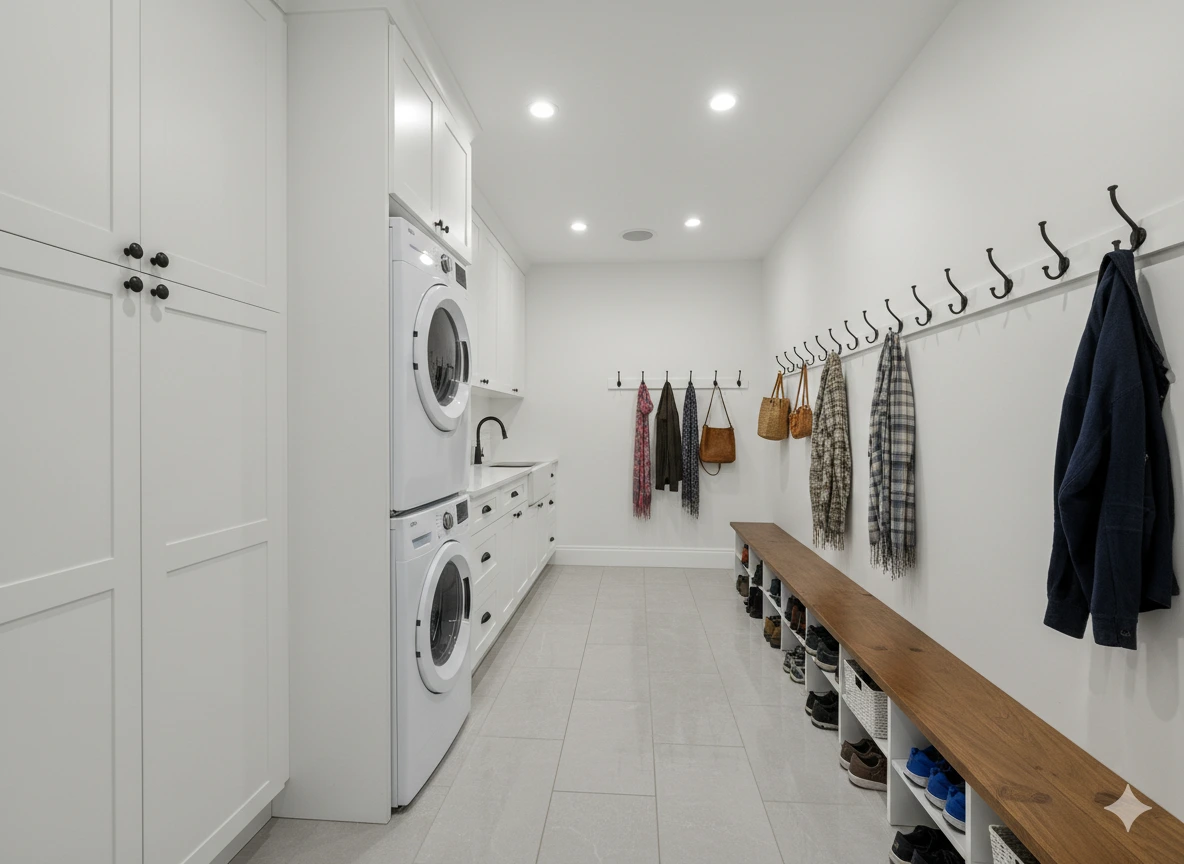 The Narrow Pass-Through Mudroom Laundry Room