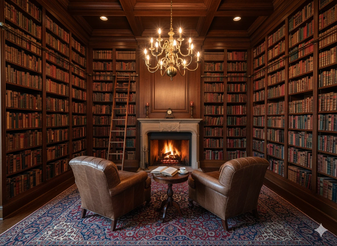 The Personal Sanctuary: A Full Home Library Reading Nook Room