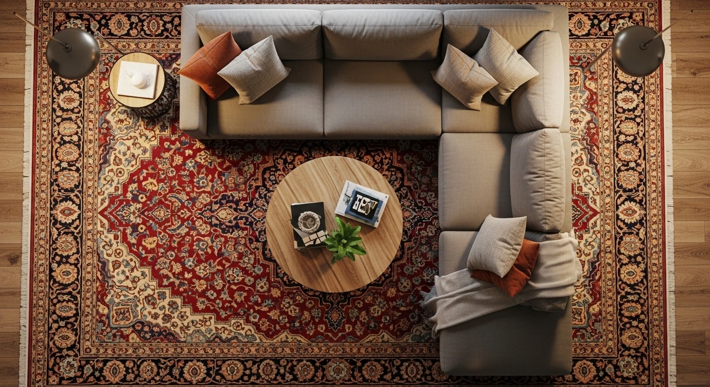 Use Area Rugs to Define Zones and Add Warmth