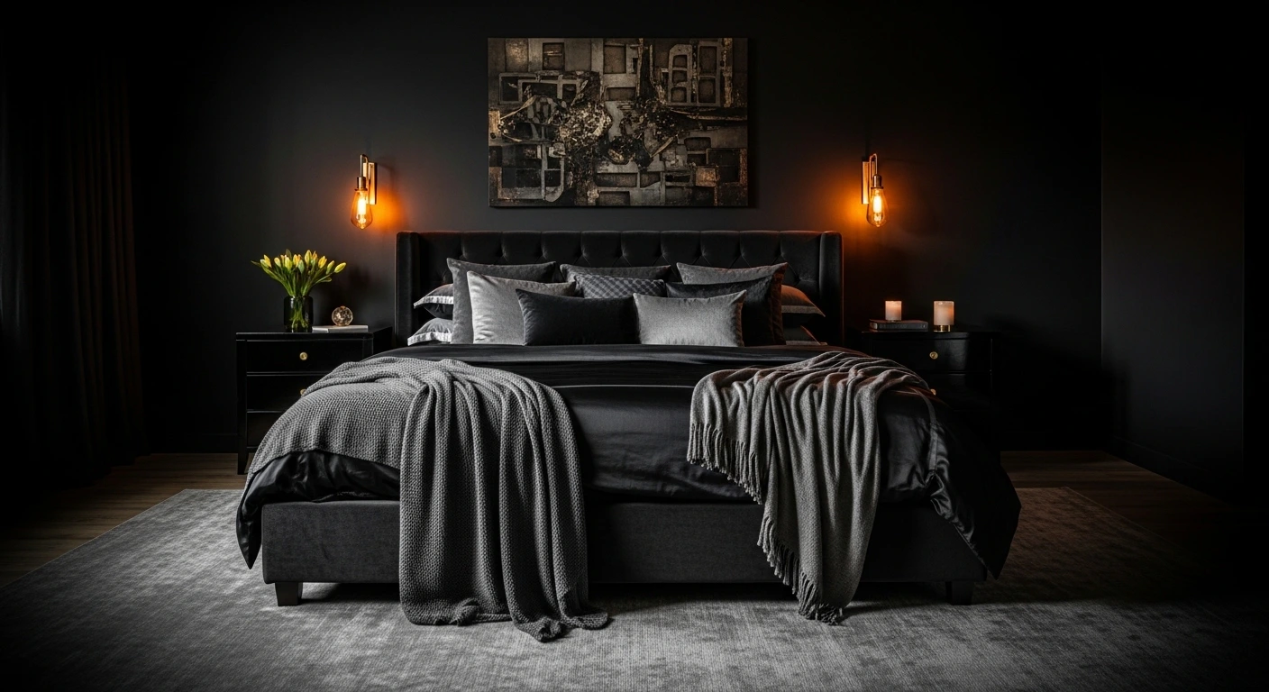 15 Moody Black Bedroom Ideas for Dark Dramatic Decor