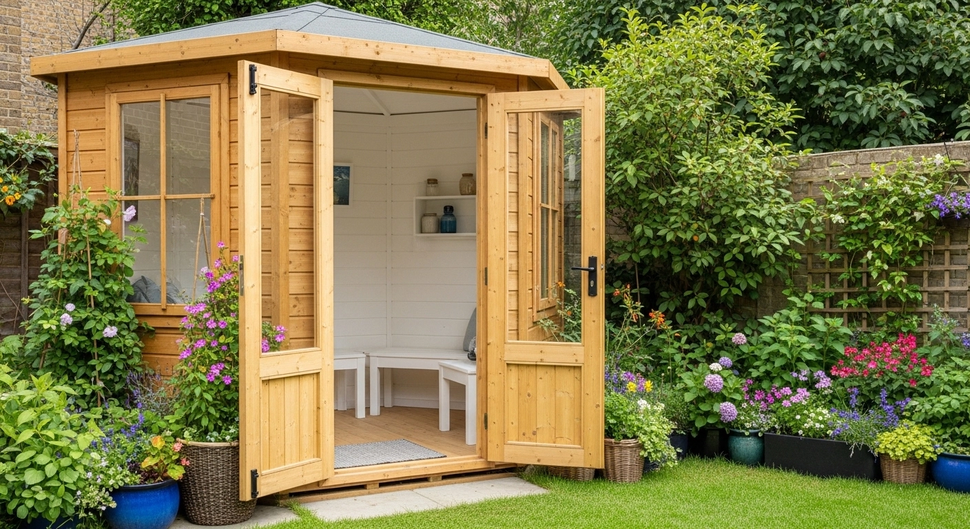 Corner Summer House Ideas for Smaller Garden Spaces