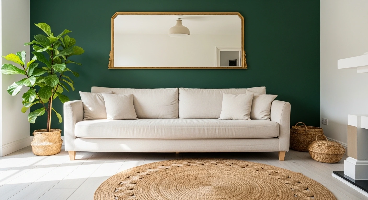 Create a Statement With a Dark Green Accent Wall