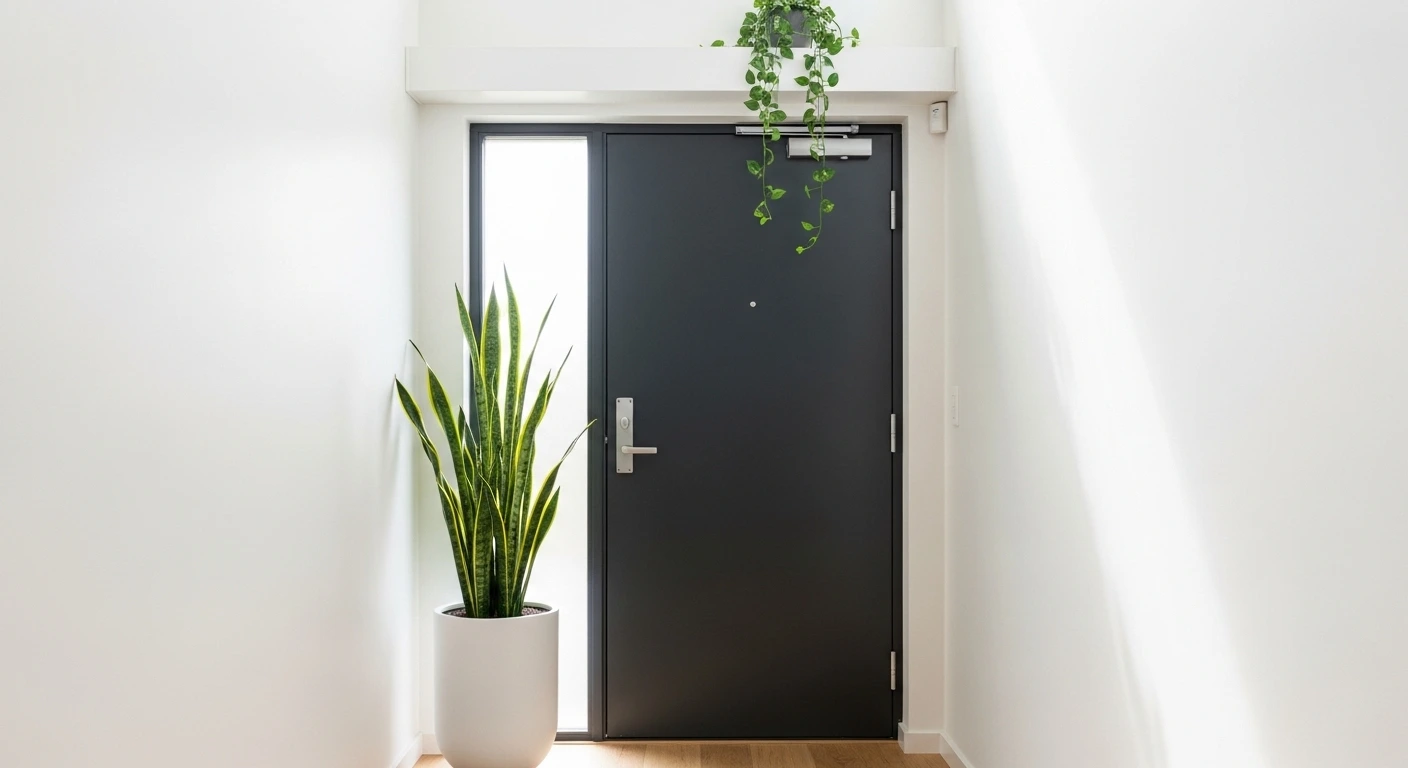 Incorporate Plants to Bring Life into Narrow Entrance Hall Ideas