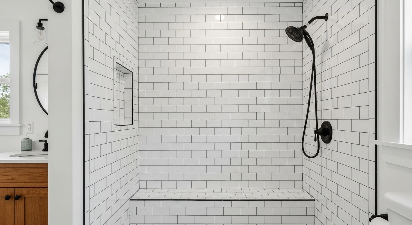 Install Subway Tile for Timeless Farmhouse Bathroom Decor Appeal