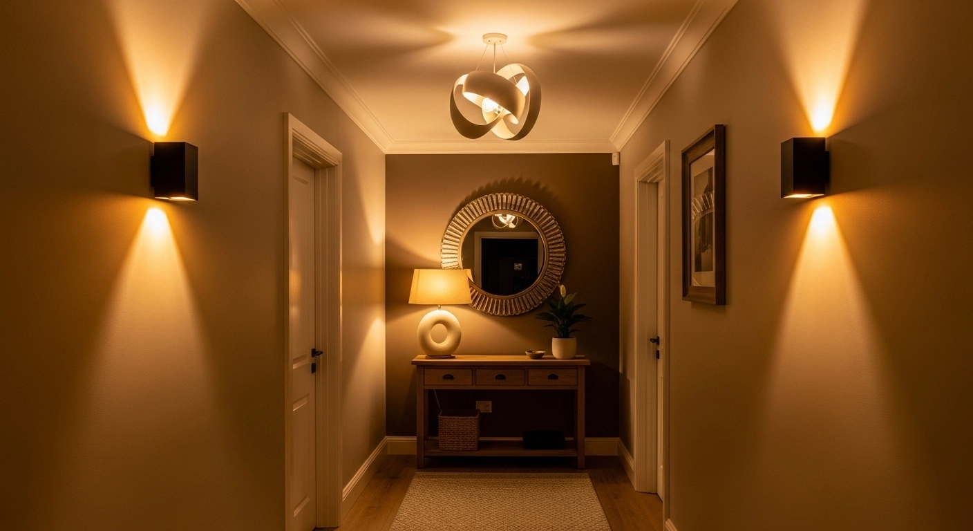 Layer Lighting to Brighten Narrow Entrance Hall Ideas