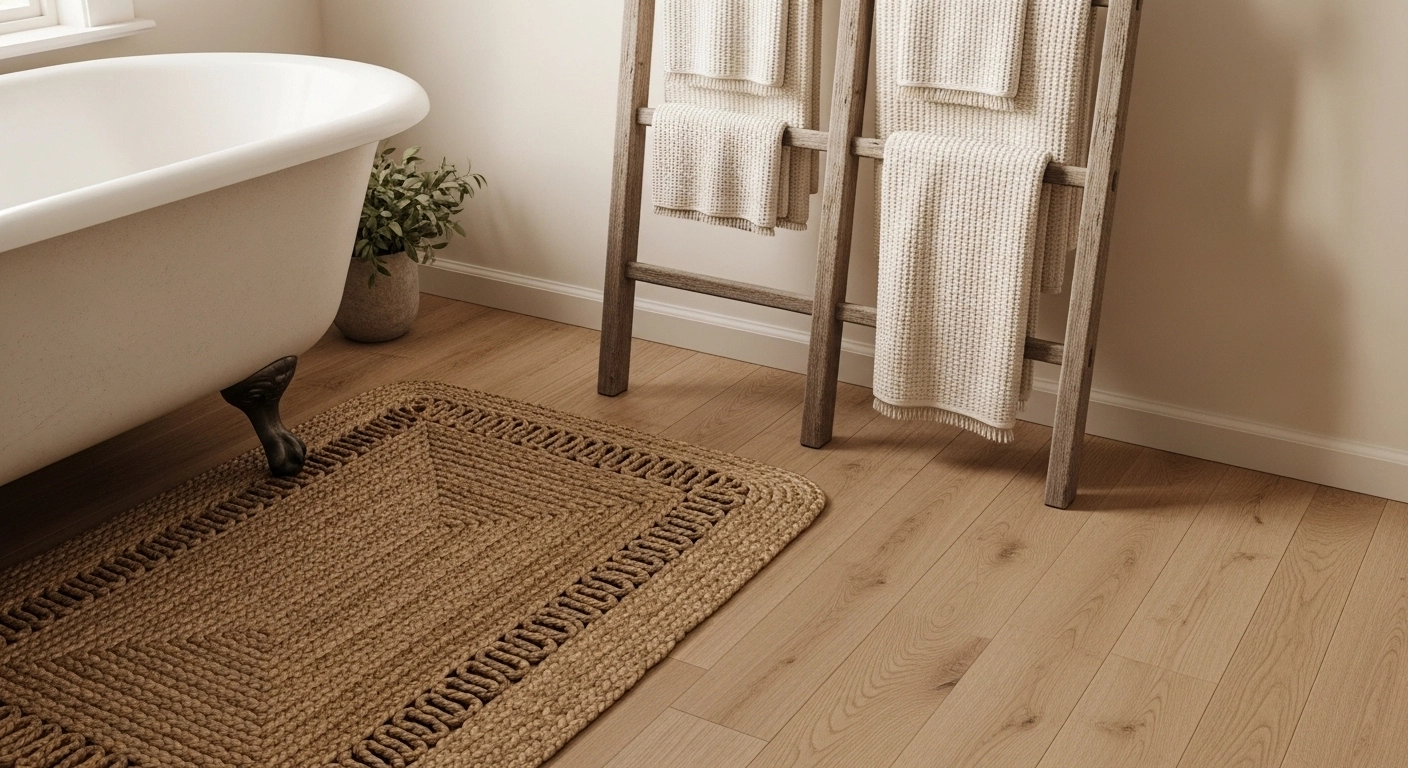 Layer Natural Textiles Like Jute Rugs and Linen Towels