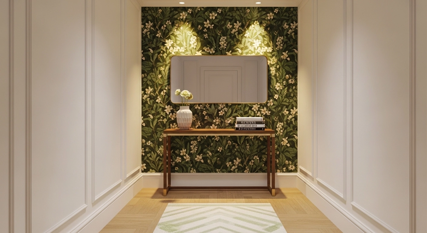 Use Statement Wallpaper on One Wall