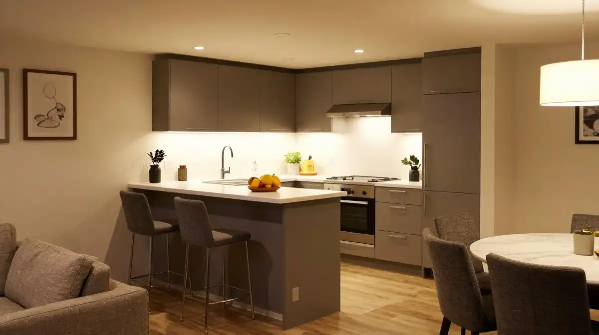 Basement Kitchenette with Breakfast Bar