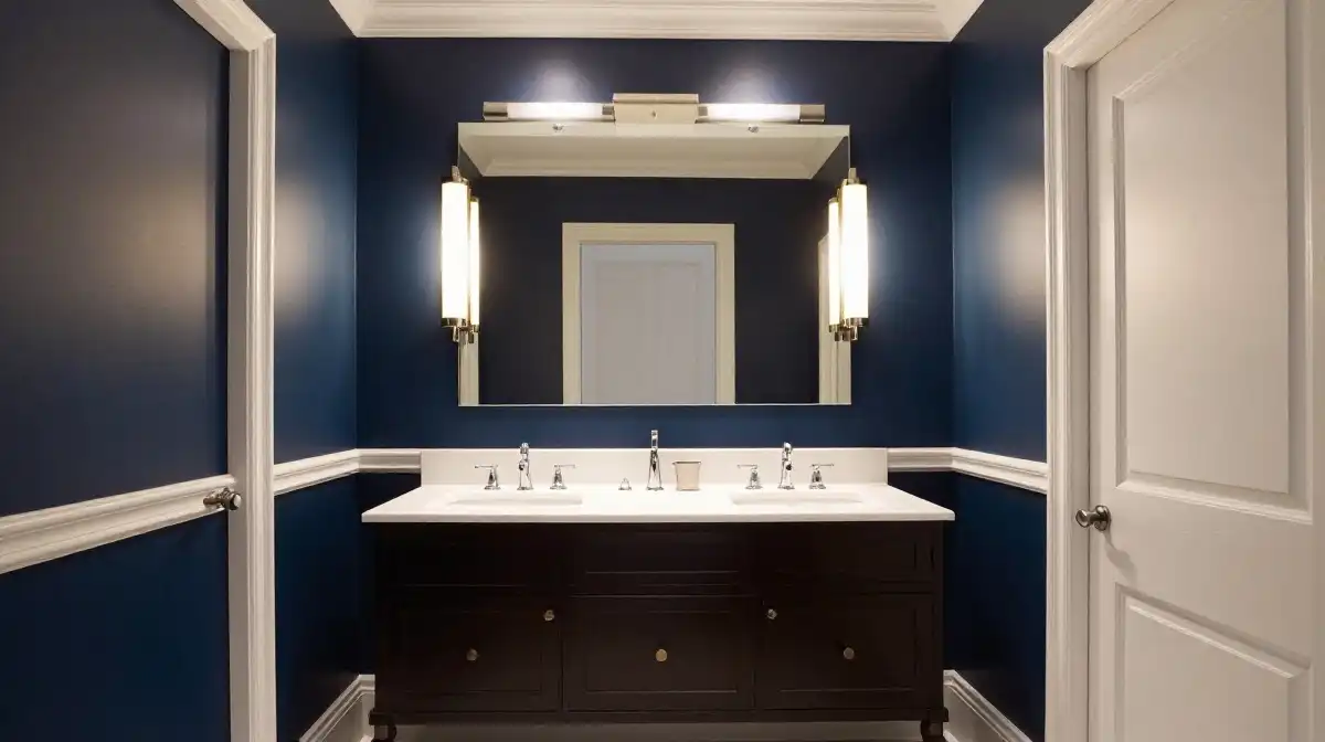 Best Wall Paint Colors for a Dark Blue Bathroom