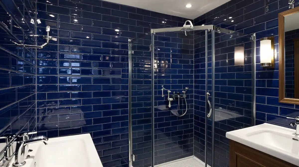 Blue Tile Bathroom Ideas for a Dramatic Interior