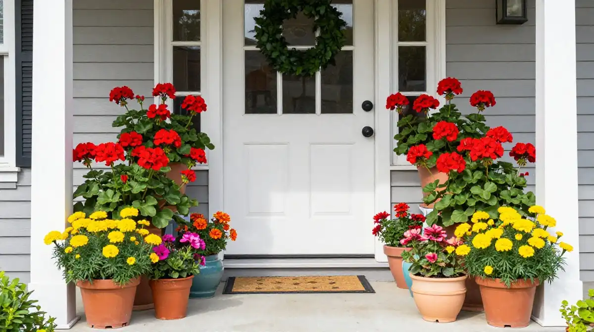 Colorful Flower Pots to Instantly Boost Curb Appeal