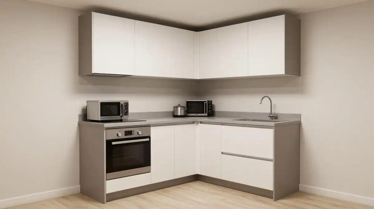 Compact Corner Kitchenette Design