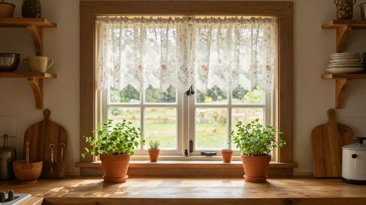 Cottagecore Kitchen Curtain and Window Decor Ideas