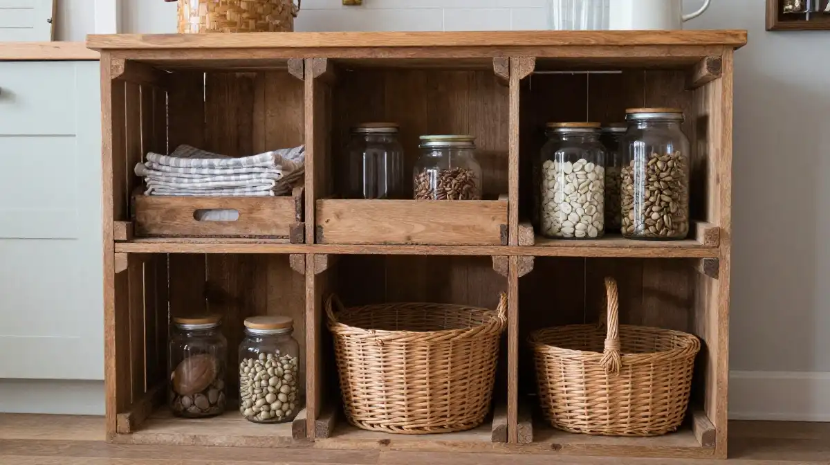 Cottagecore Kitchen Storage Ideas with Rustic Beauty