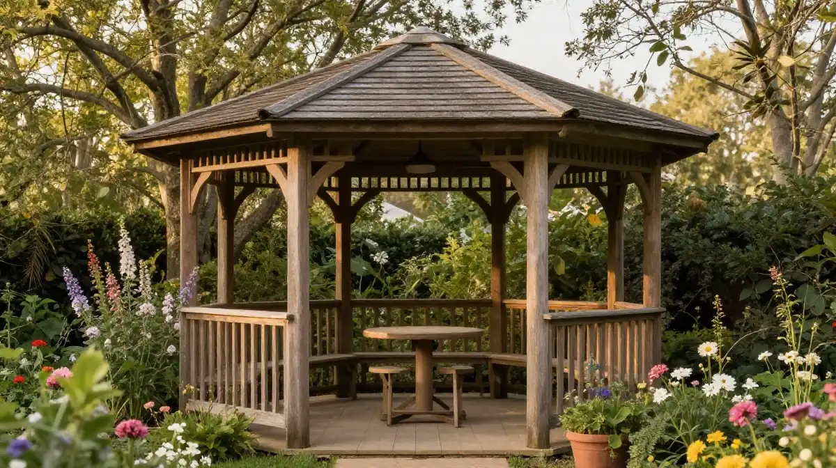 Cozy Wooden Gazebo Designs for Natural Beauty