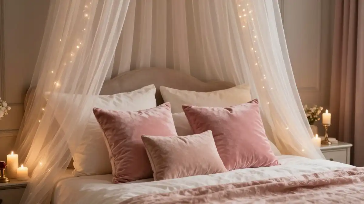Create a Romantic Bedroom With Soft Textures and Decor
