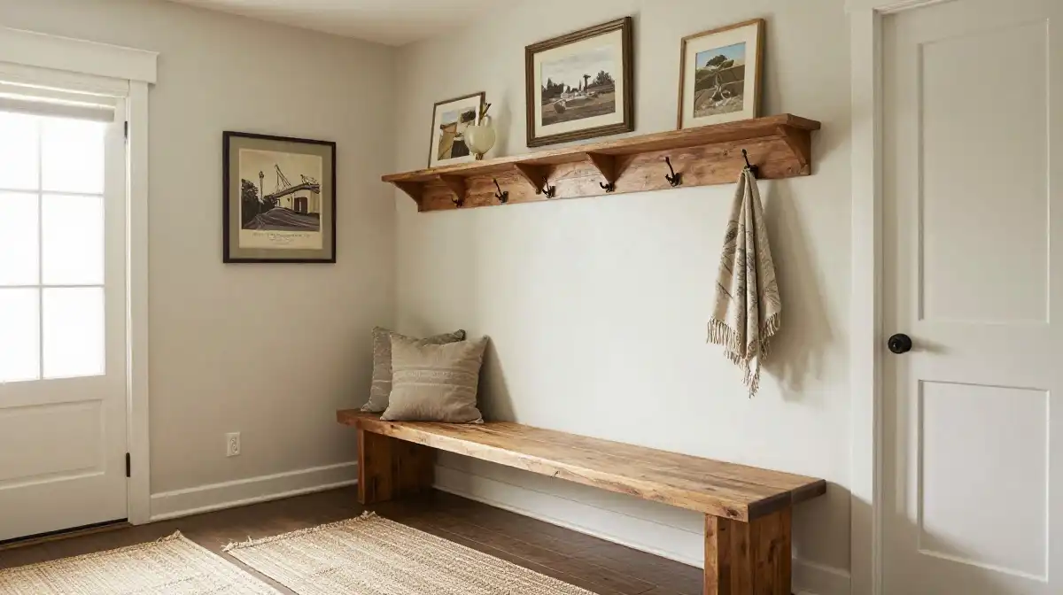 Create a Warm Welcome With a Rustic Farmhouse Mudroom