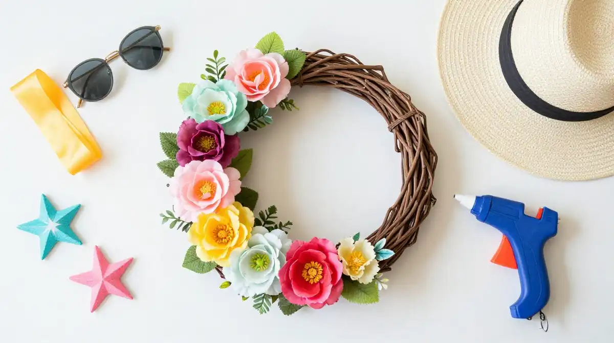Easy DIY Summer Wreath Projects Using Dollar Store Supplies
