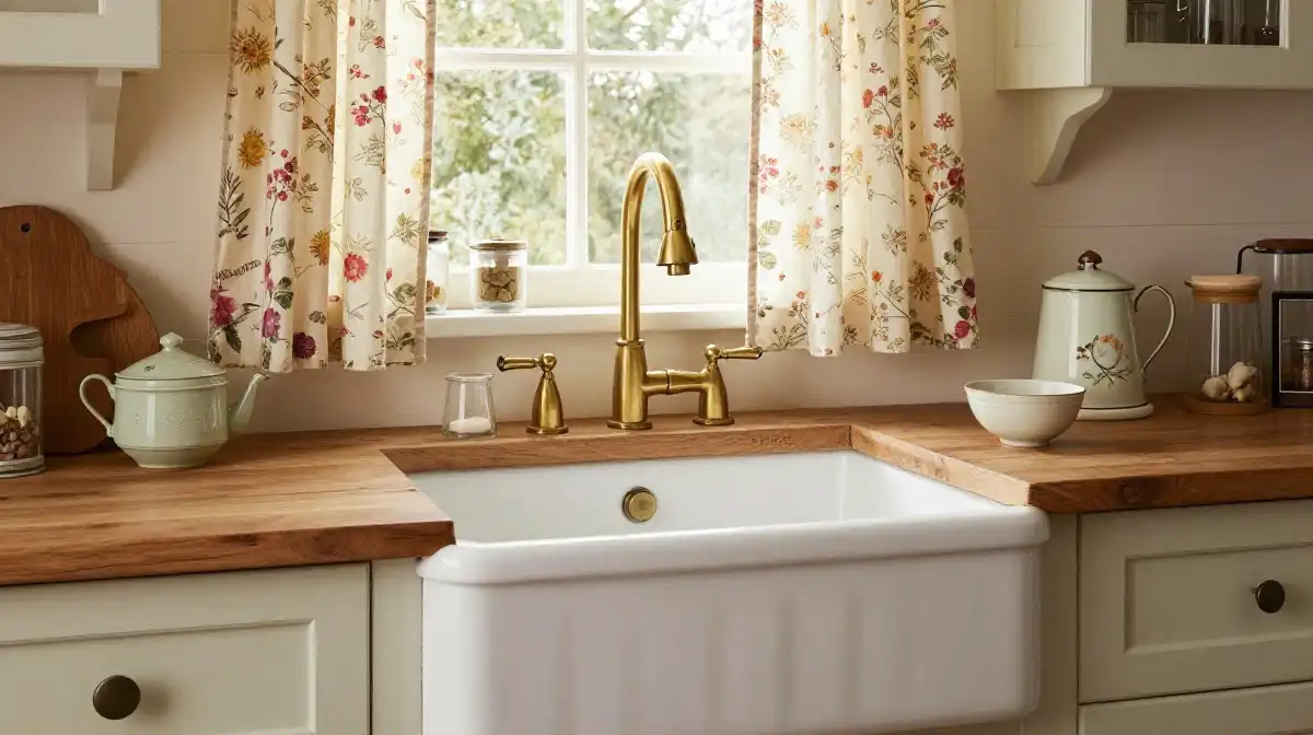 Farmhouse Sinks and Vintage Faucets Inspiration