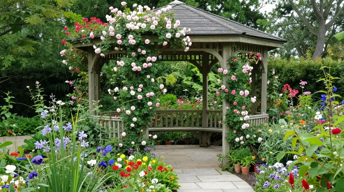 Garden Gazebo Ideas Surrounded by Greenery