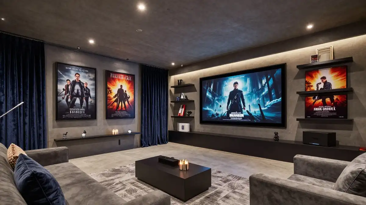 Modern Basement Home Theater Decor Ideas