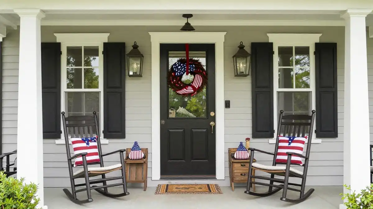 Patriotic Front Porch Decor Ideas for July 4th