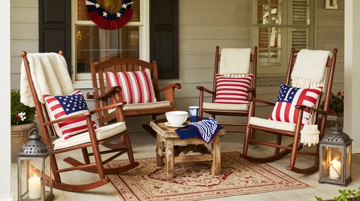 Patriotic Porch Seating Ideas for Summer Gatherings