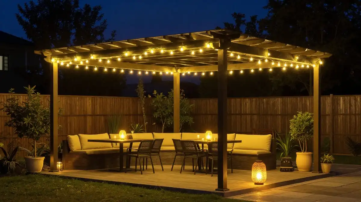 Pergola Lighting Ideas to Create a Warm Evening Ambiance