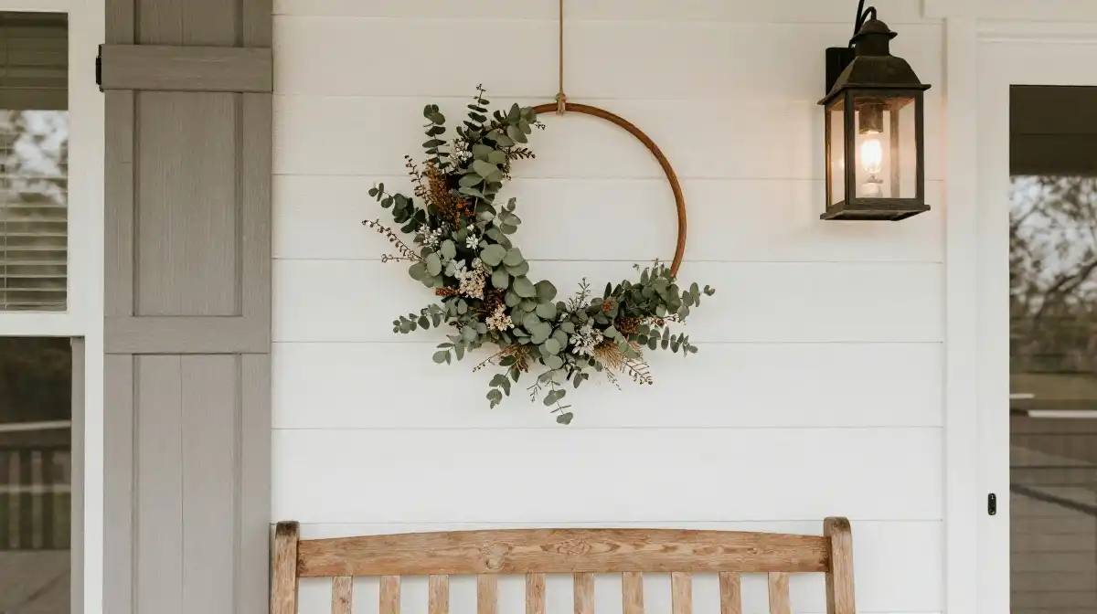Rustic Wooden Hoop Wreath Ideas for Cozy Summer Decor