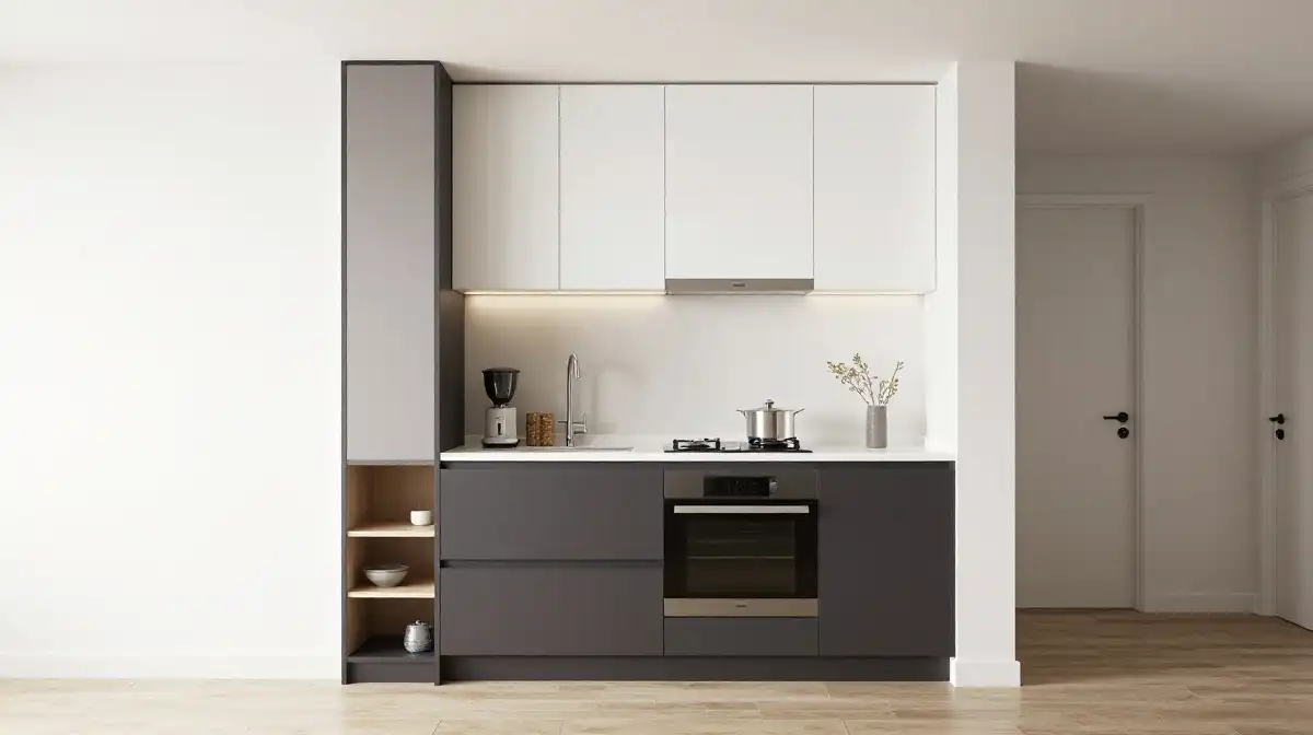 Small Kitchen Designs Using Two Tone Cabinets