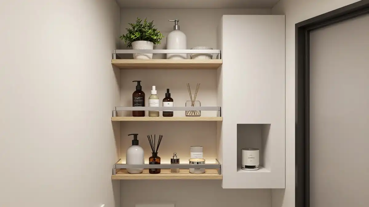 Space-Saving Storage Ideas for Compact Powder Rooms