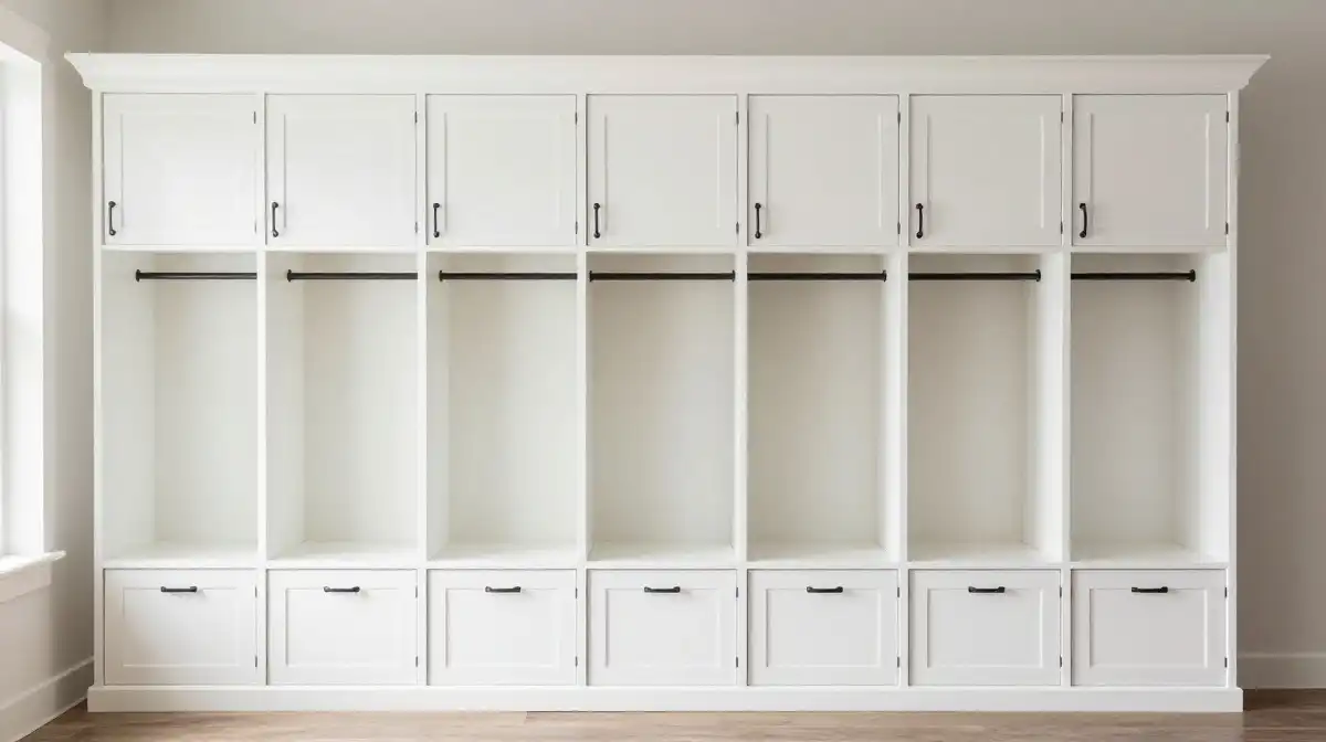 Stylish Built-In Lockers for a Functional Mudroom