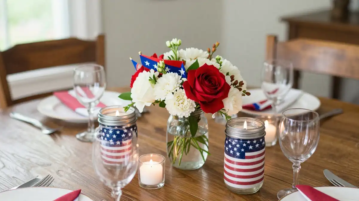 Stylish Patriotic Centerpiece Ideas for Dining Tables