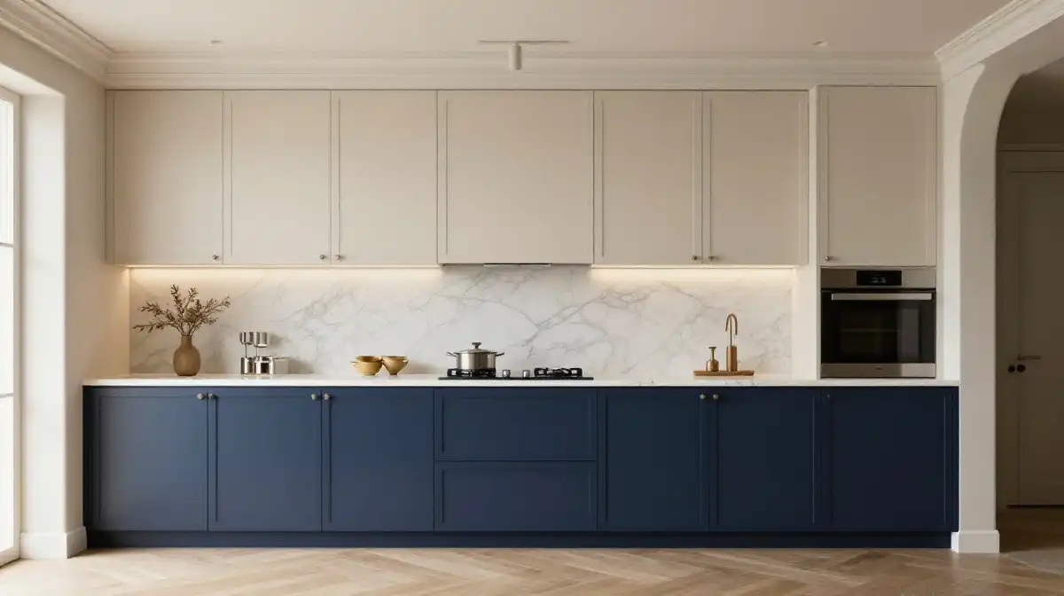 Upper and Lower Cabinet Color Combination Ideas