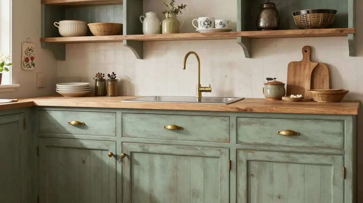 Vintage Cabinet Designs for a Cottagecore Kitchen
