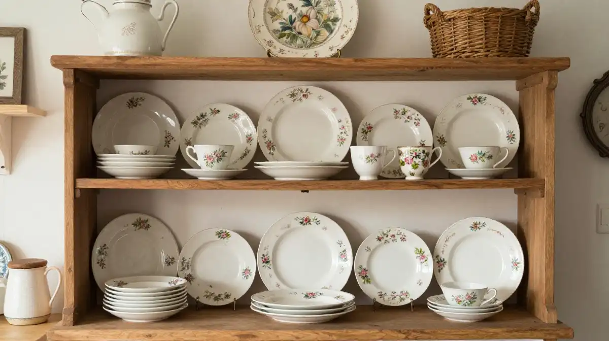 Vintage Dishware and Open Display Ideas