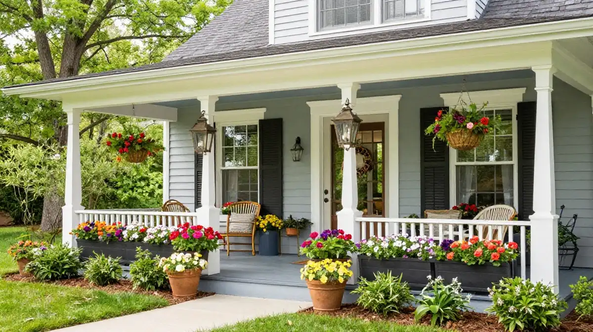 16 Front Porch Flower Ideas That Instantly Boost Curb Appeal