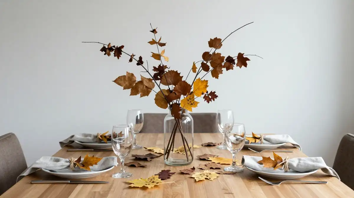  Fall Table Decor Ideas Using Dried Leaves and Branches