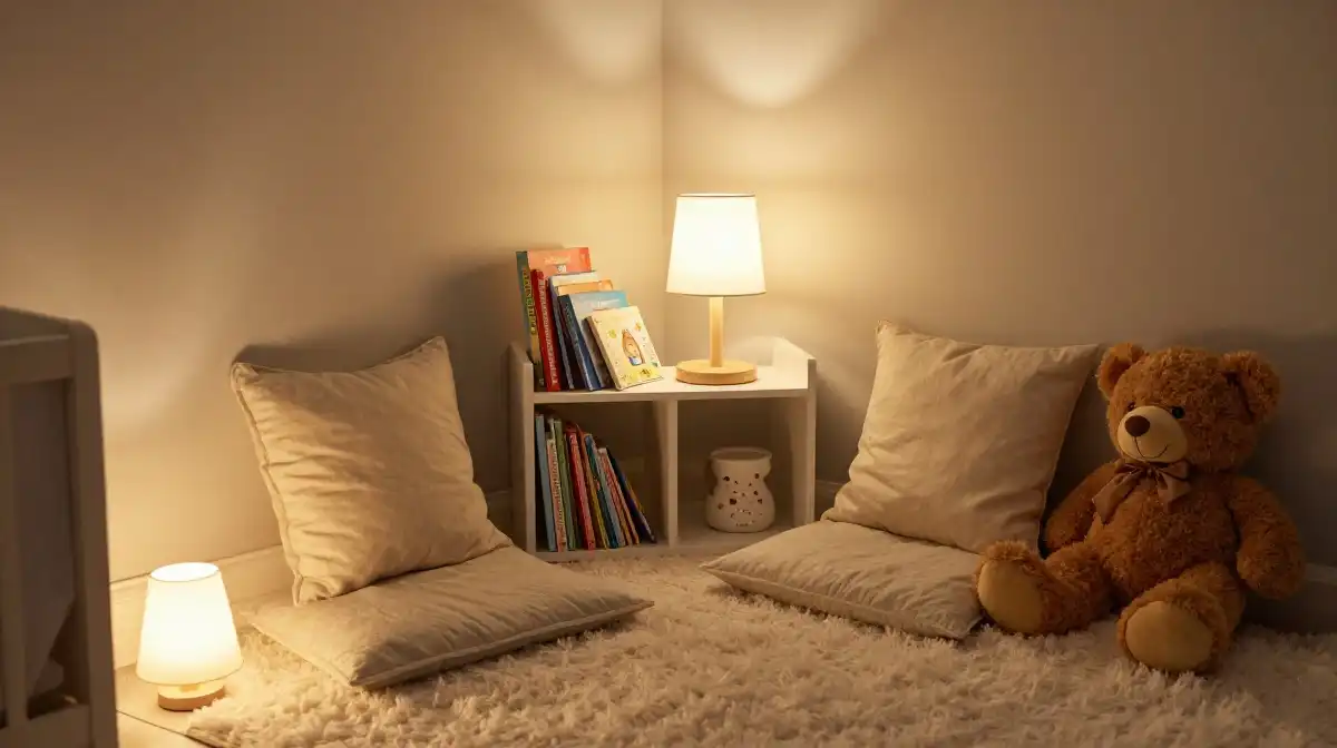  Add a Cozy Reading Corner for Future Storytime Moments (Cozy Baby Girl Nursery Ideas for Learning Spaces)