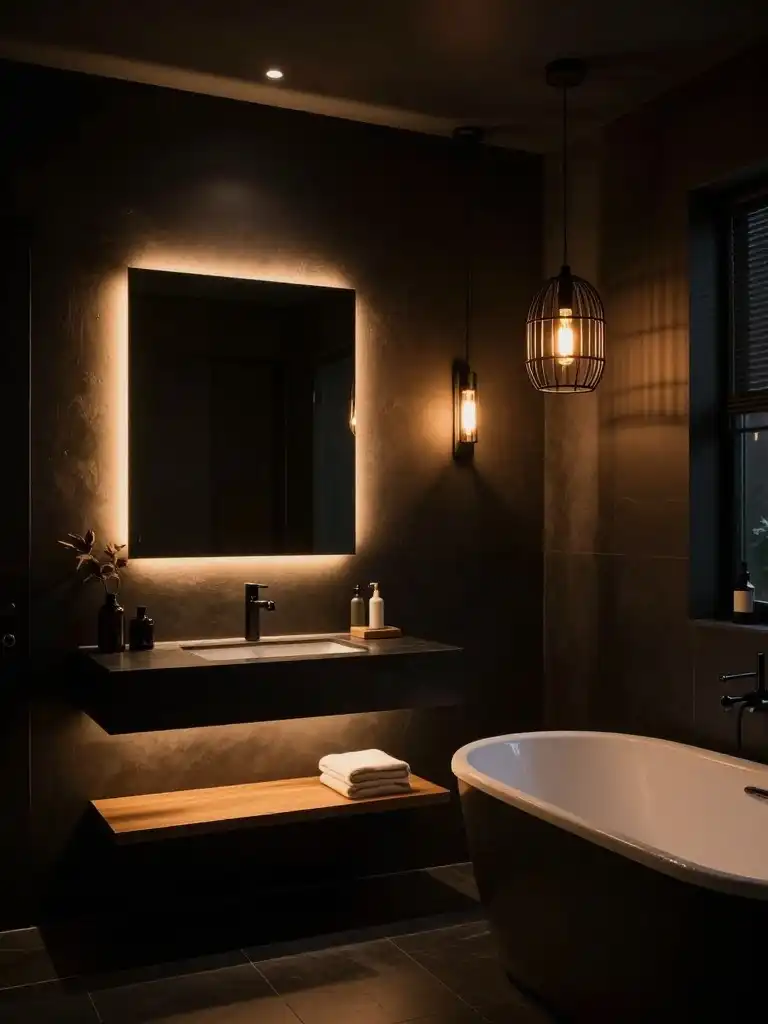 Black Bathroom Lighting Ideas to Set the Perfect Mood