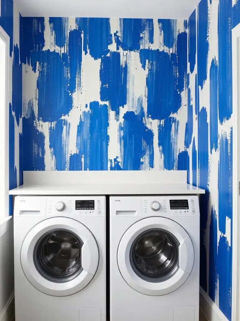 Bold and Colorful Wallpaper Patterns for Laundry Rooms