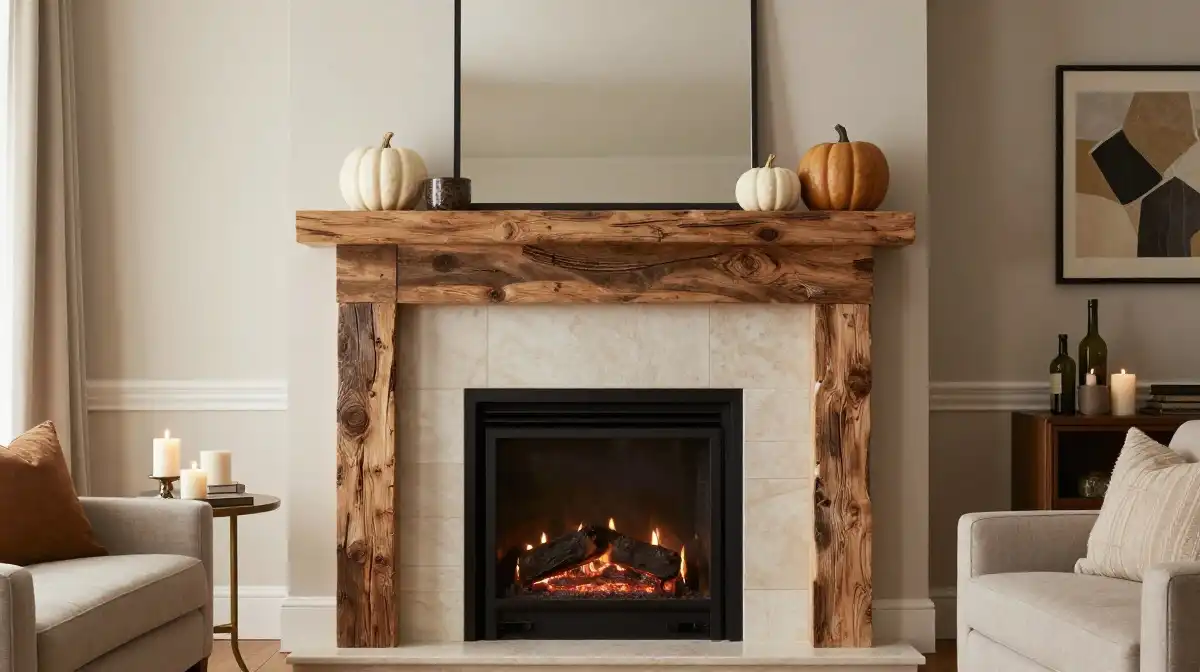  Combine Rustic and Modern Elements for a Timeless Autumn Mantel