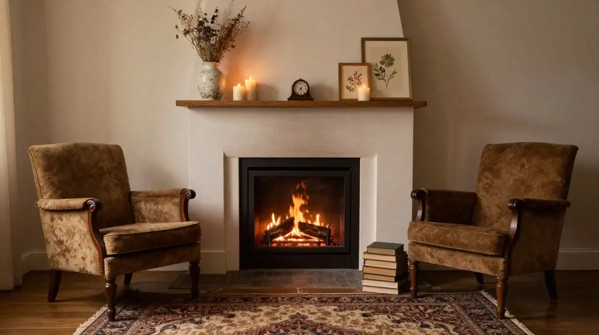 Cottagecore Living Room with Fireplace: The Perfect Cozy Corner