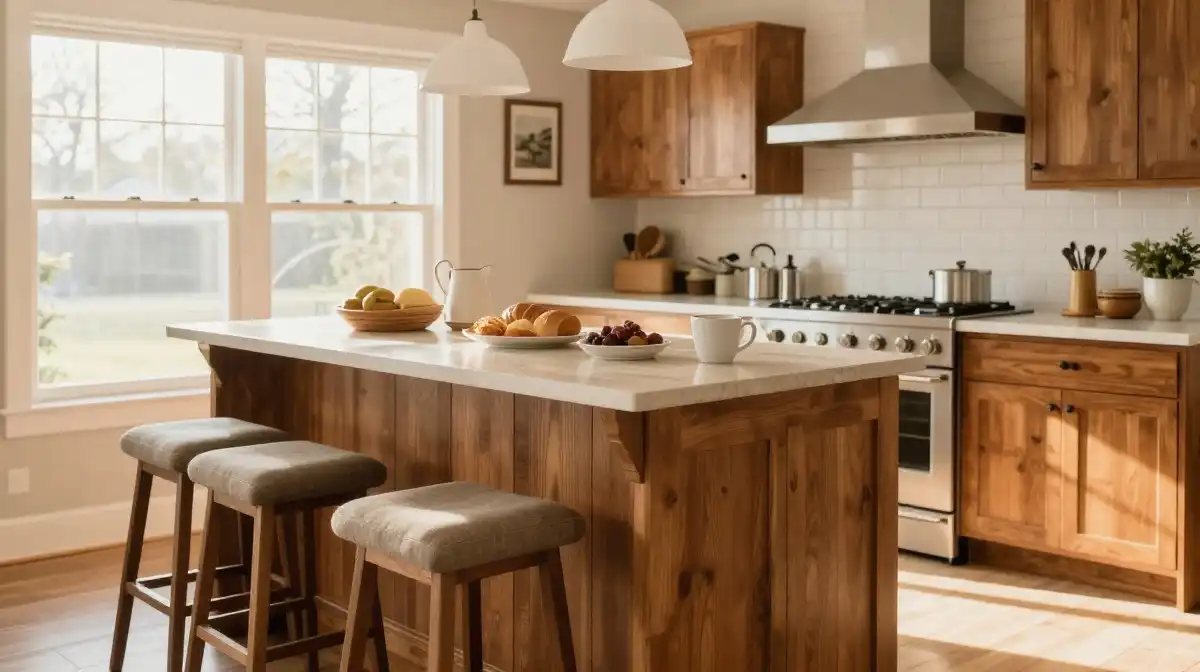 Create a Cozy Breakfast Bar Kitchen Island