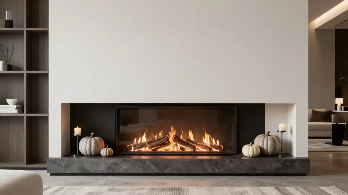  Create a Modern Fall Fireplace Using Minimalist Decor Elements