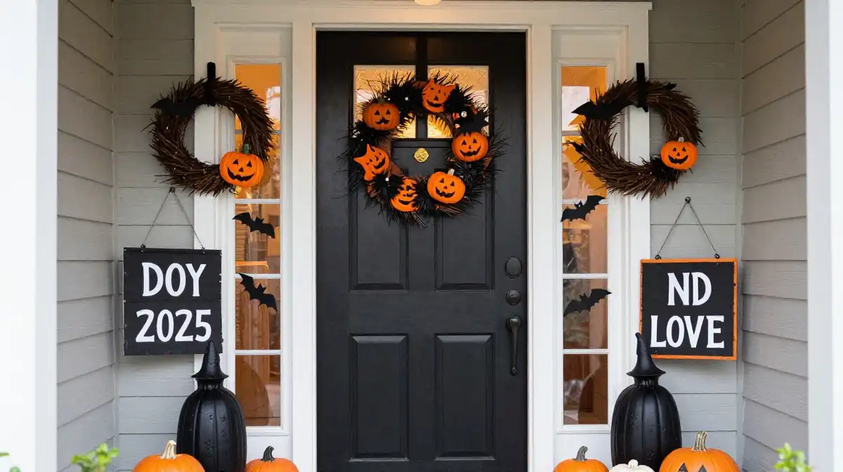 DIY Halloween Door Decorations on a Budget
