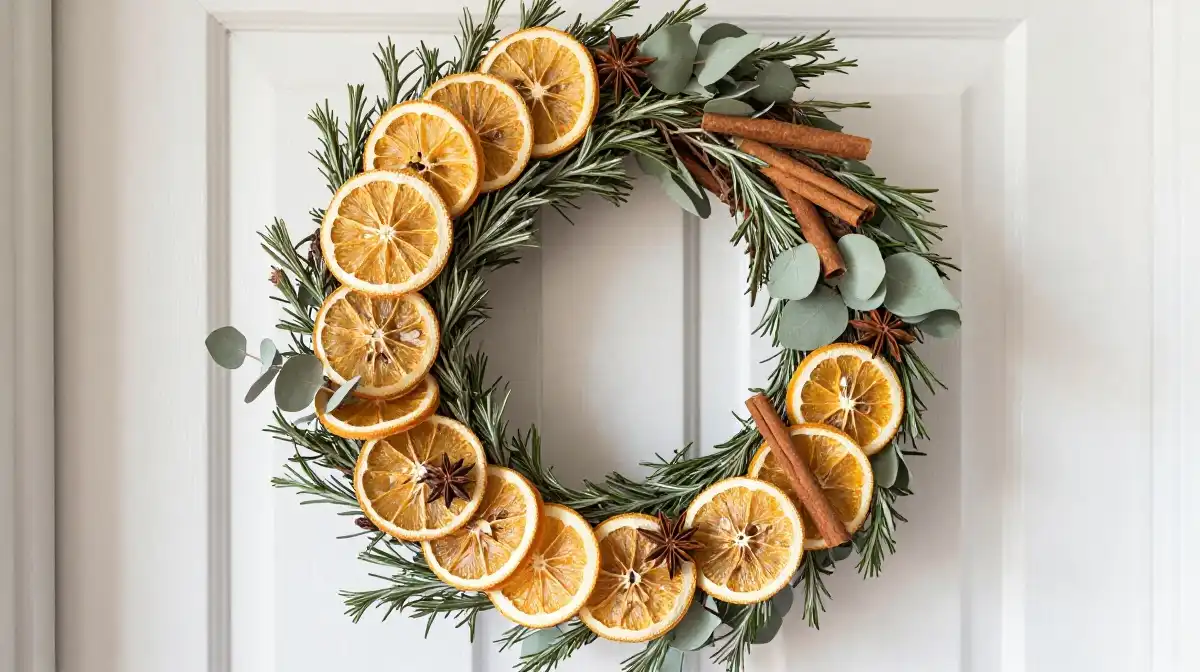 Dried Orange and Botanical Winter Wreath Ideas